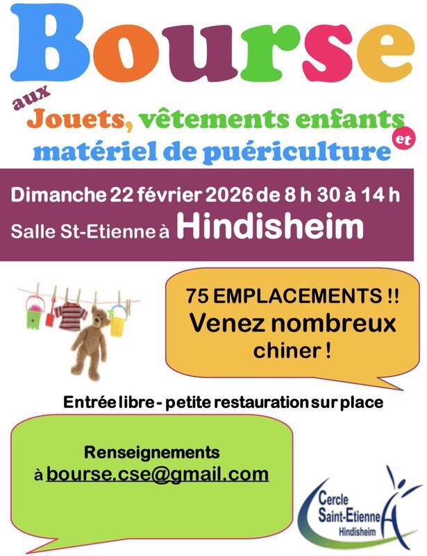 Bourse aux jouets, puériculture et vêtements enfants