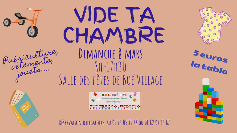 Vide ta chambre de l'ape