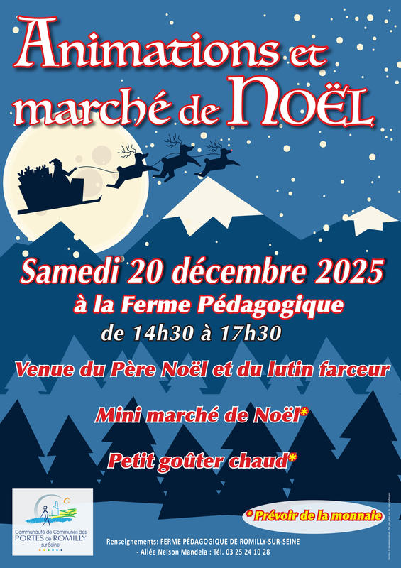 Animations &amp; Marché de Noel à la Ferme Pédagogique de Romilly-sur-Seine