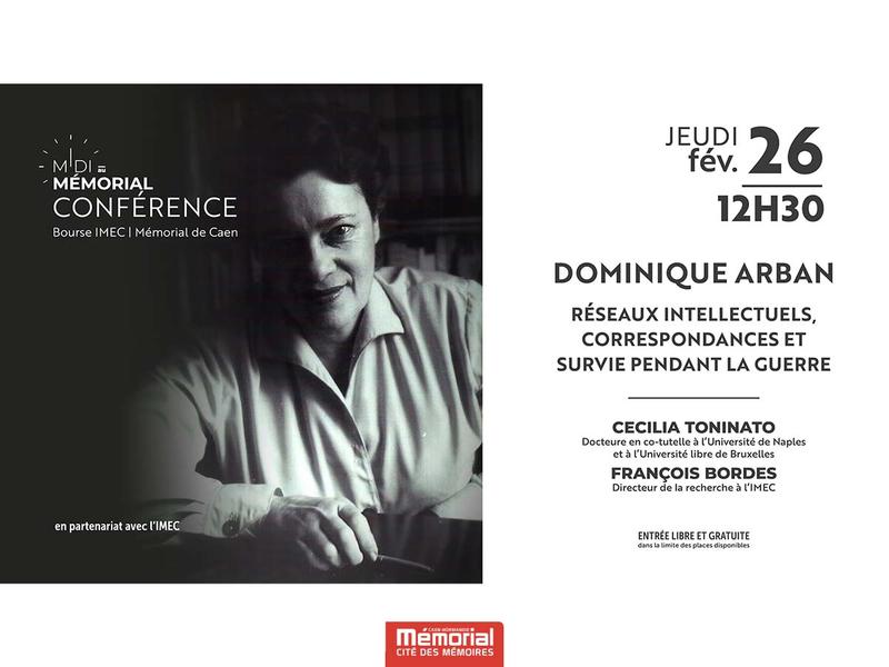 Midi au Mémorial - Dominique Arban réseaux intellectuels et Résistance pendant la guerre