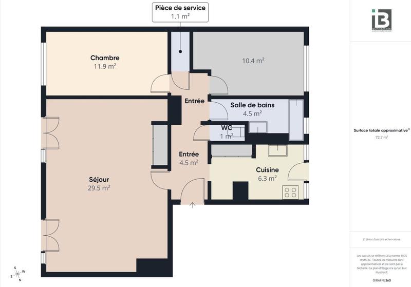 Appartement - 74 m² - 4 pièces