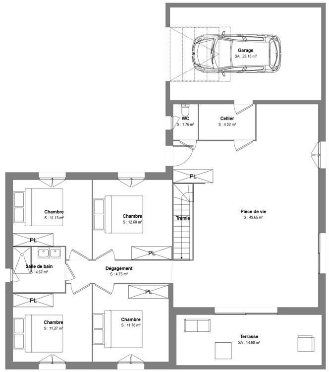 Maison - 112 m² - 5 pièces