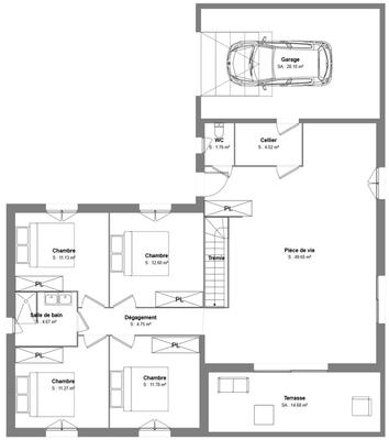 Maison - 112 m² - 5 pièces