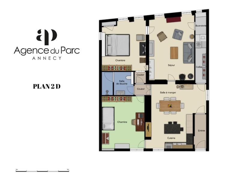 Appartement - 107 m² - 3 pièces