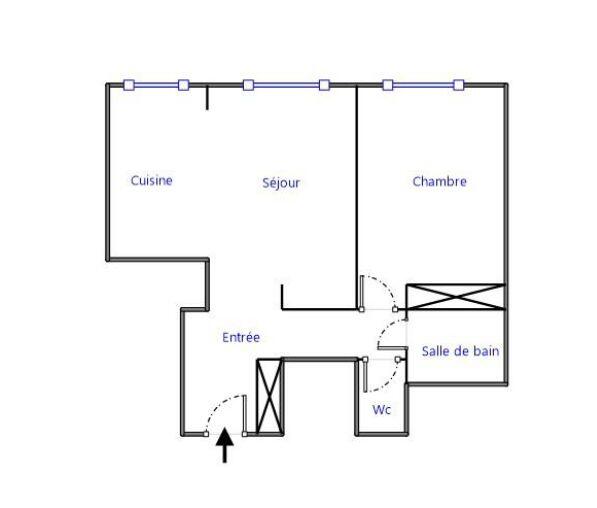 Appartement - 47 m² - 2 pièces