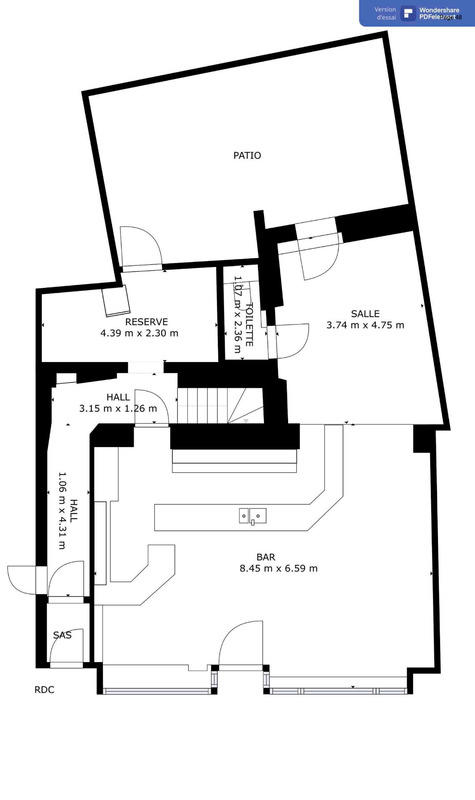 Local commercial - 73 m² - 3 pièces