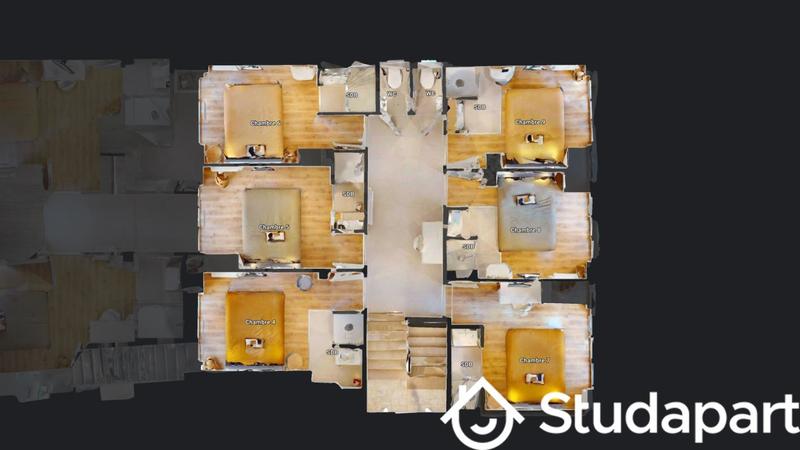 Chambre - 12 m² - 1 pièce