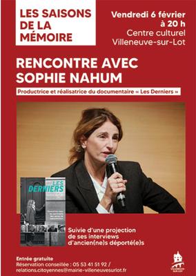 Les saisons de la mémoire : Rencontre avec Sophie Nahum