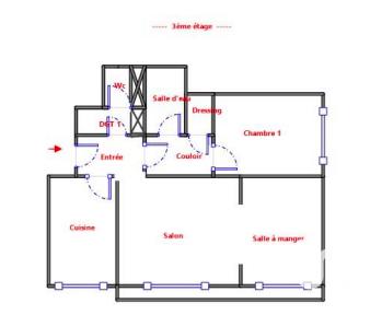 Appartement - 68 m² - 3 pièces
