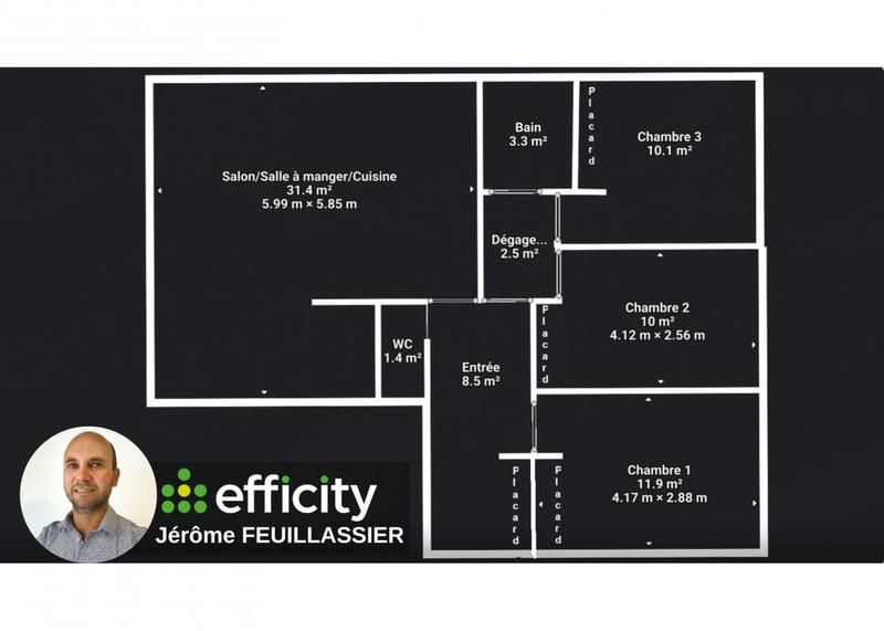 Appartement - 80 m² - 4 pièces