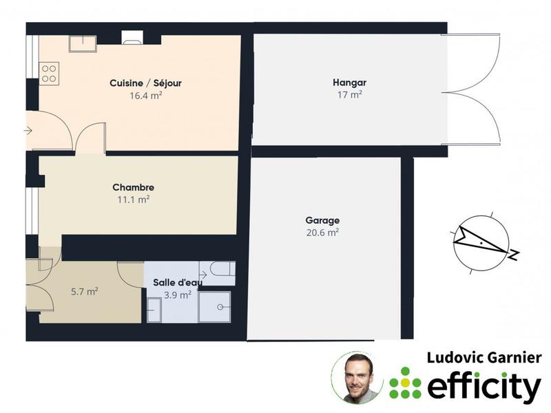 Maison - 40 m² - 2 pièces