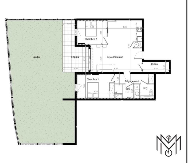 Appartement - 74 m² - 3 pièces