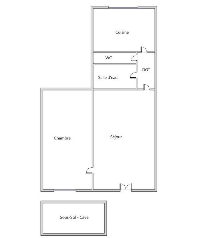 Appartement - 36 m² - 2 pièces