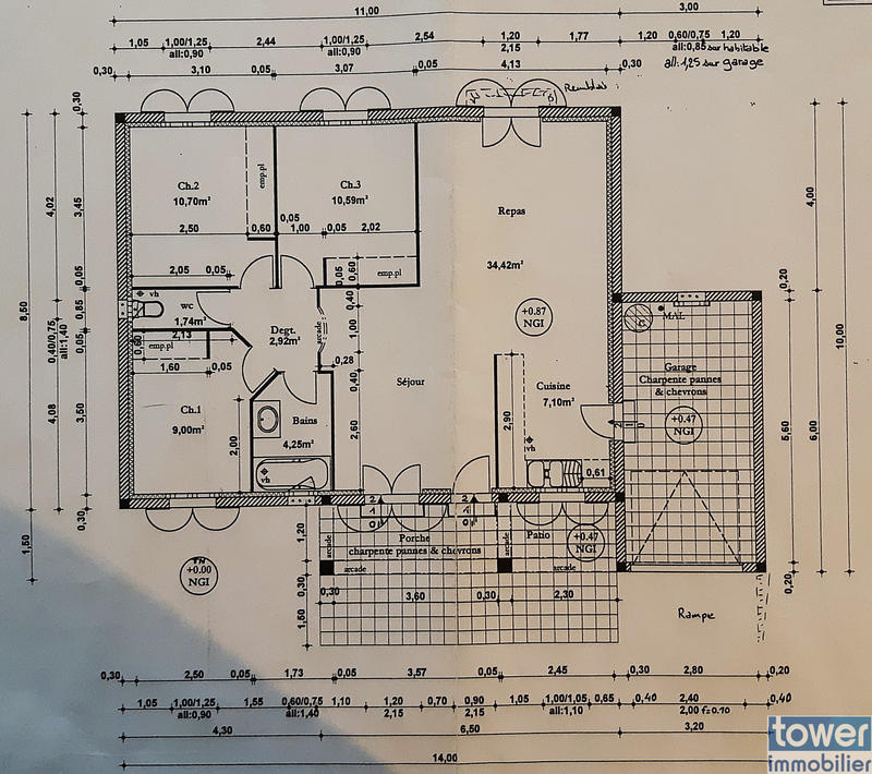Propriété - 81 m² - 4 pièces