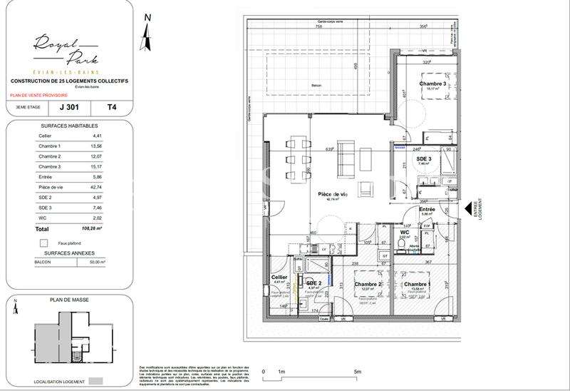 Appartement - 108 m² - 4 pièces