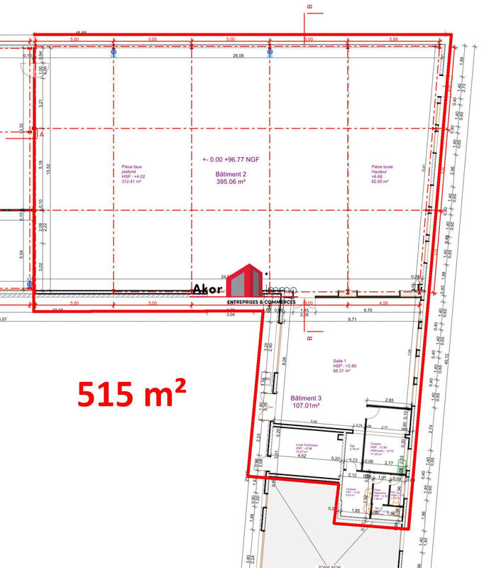 Local commercial - 515 m²