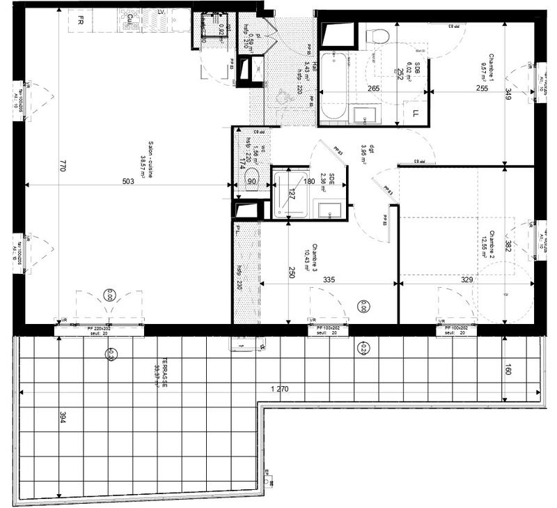 Appartement - 90 m² - 4 pièces