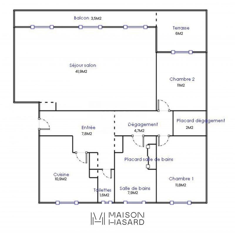 Appartement - 100 m² - 4 pièces