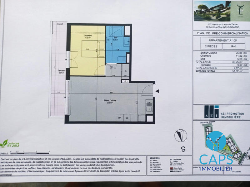 Appartement - 42 m² - 2 pièces