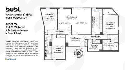 Appartement - 127 m² - 5 pièces