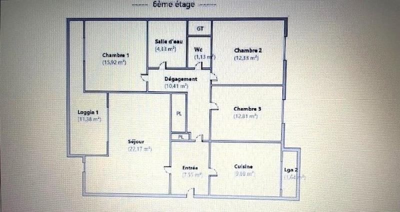 Appartement - 96 m² - 5 pièces