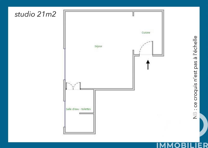 Appartement - 23 m² - 1 pièce