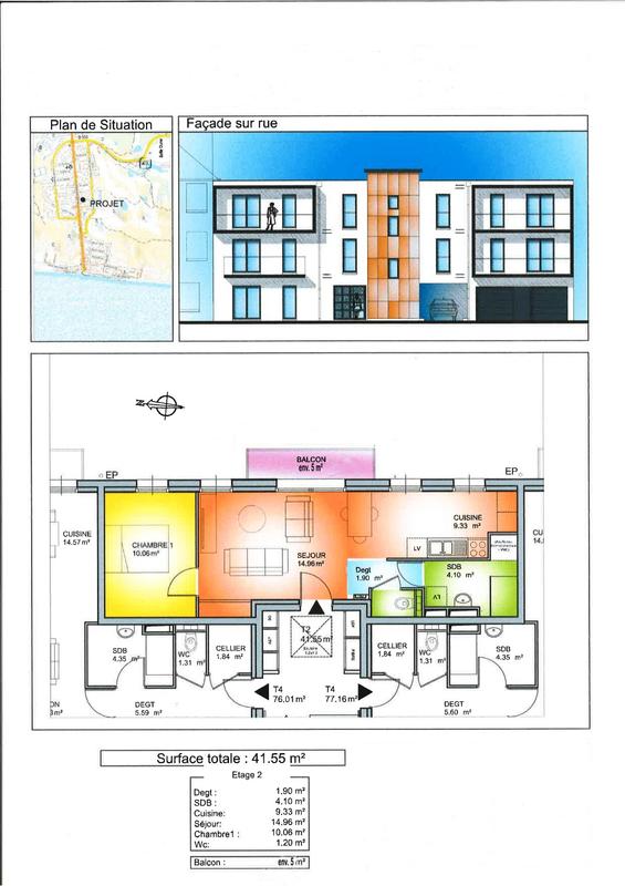 Appartement - 42 m² - 2 pièces