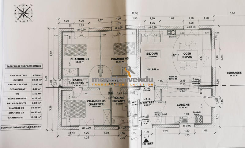 Maison contemporaine - 125 m² - 6 pièces
