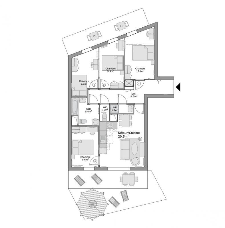 Appartement - 82 m²