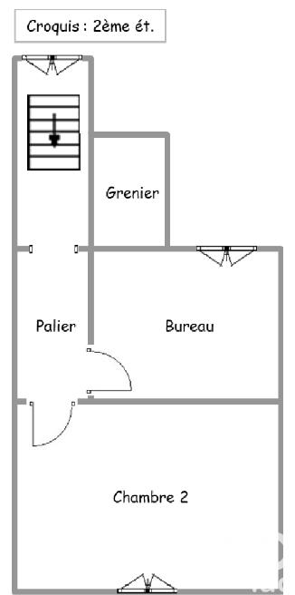Maison de ville - 85 m² - 4 pièces