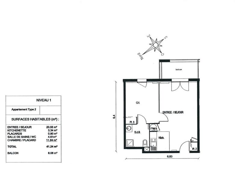 Appartement - 41 m² - 2 pièces