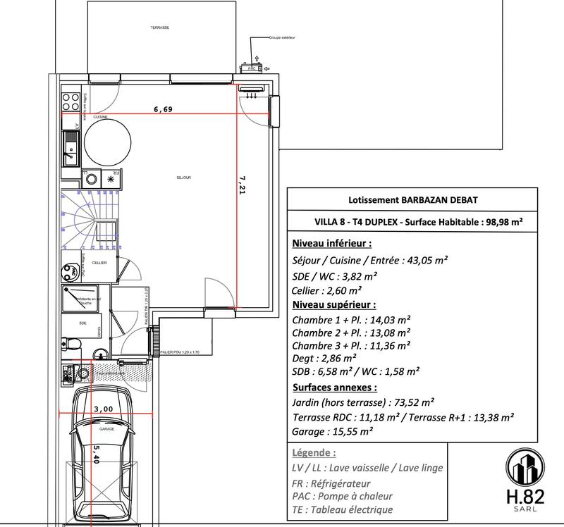 Villa - 99 m² - 4 pièces