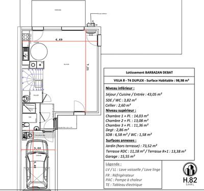 Villa - 99 m² - 4 pièces