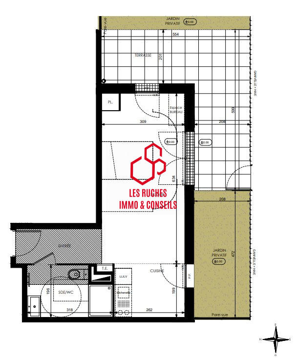 Appartement - 34 m² - 1 pièce