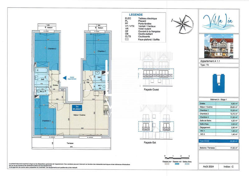 Appartement - 86 m² - 4 pièces