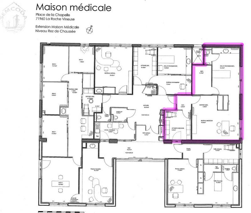 Bureau - 60 m² - 3 pièces