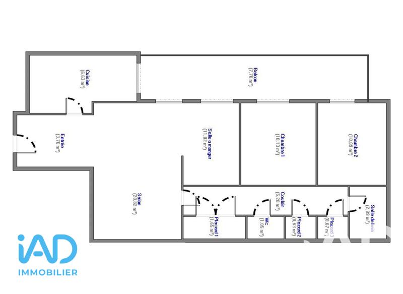 Appartement - 76 m² - 4 pièces