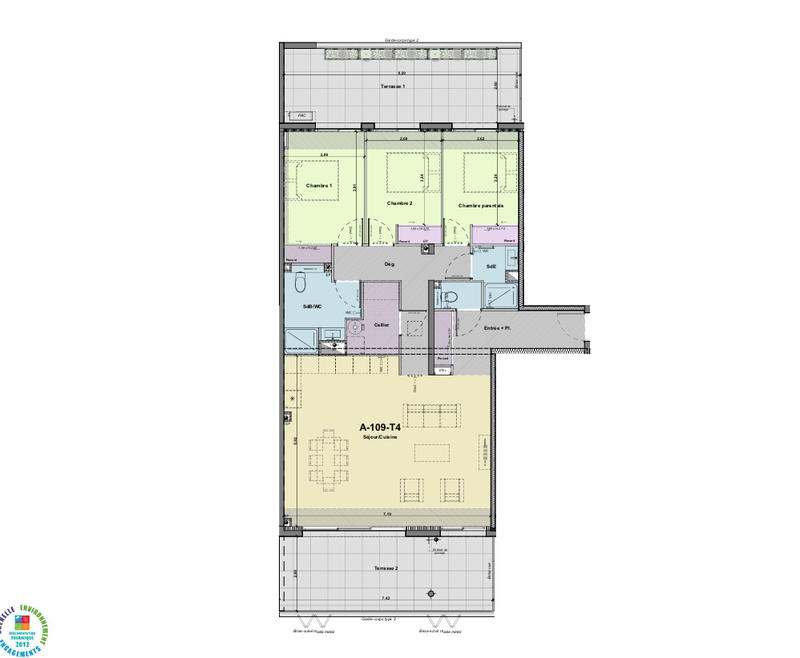Appartement - 104 m² - 4 pièces