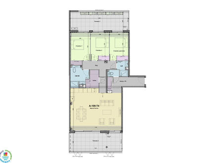 Appartement - 104 m² - 4 pièces