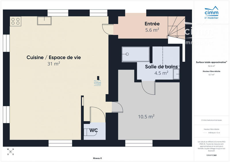 Appartement - 50 m² - 2 pièces