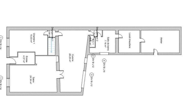 Maison - 100 m² - 4 pièces