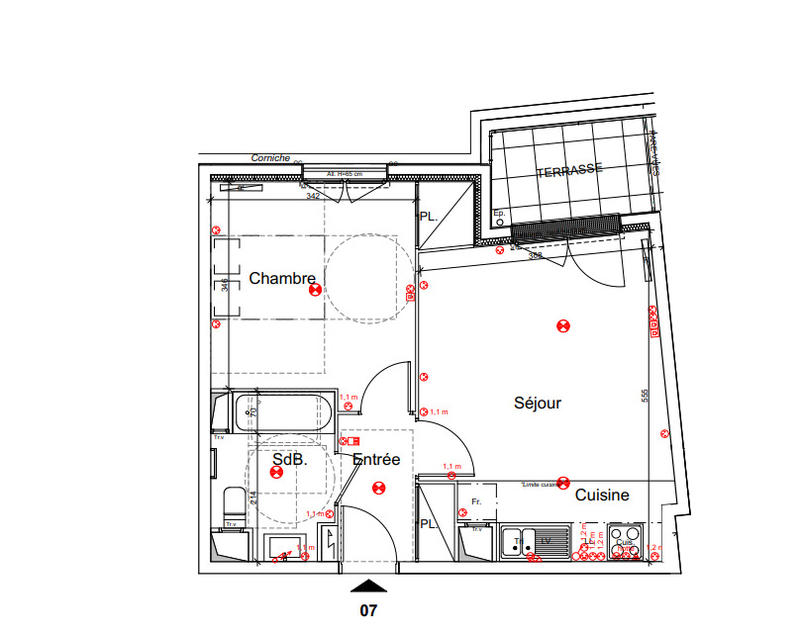 Appartement - 40 m² - 2 pièces