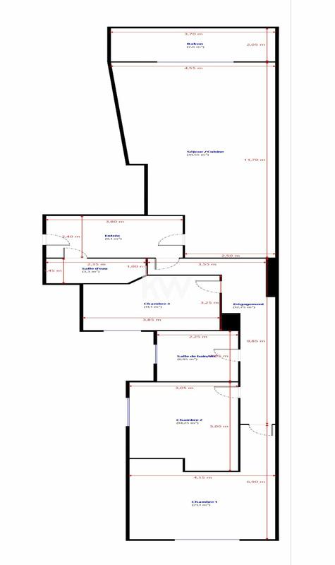 Appartement - 120 m² - 4 pièces