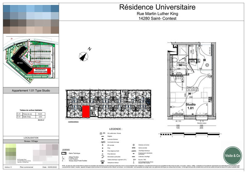 Appartement - 20 m² - 1 pièce