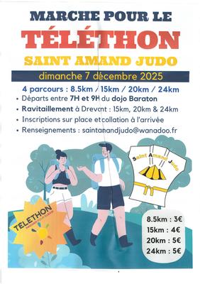 Marche pour le Téléthon Saint Amand Judo