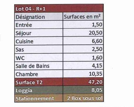 Appartement - 47 m² - 2 pièces