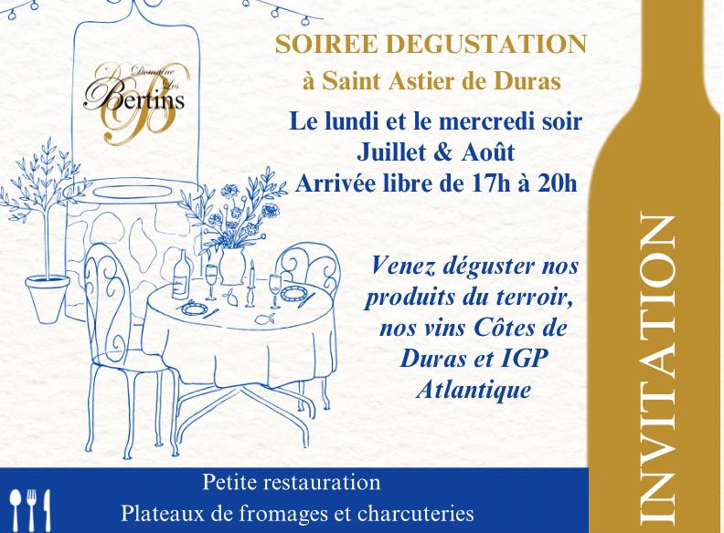 Soirées dégustation au Domaine les bertins
