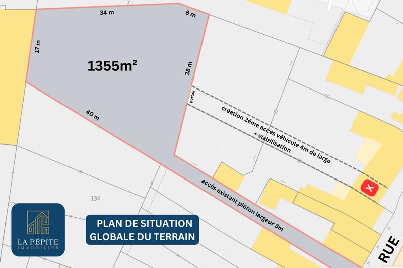 Terrain - 1 355 m²