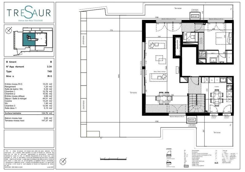 Appartement - 125 m² - 5 pièces