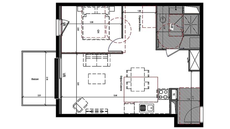 Appartement - 52 m² - 2 pièces